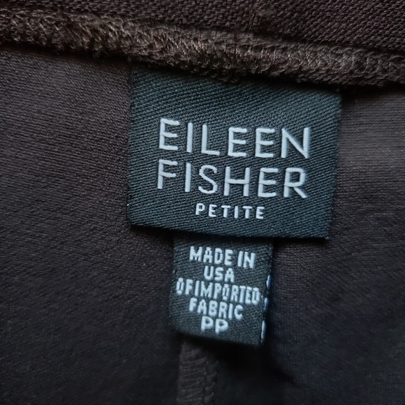 Eileen Fisher Petite Stretch Crepe Wide Crop Leg Pant - Picture 3 of 11